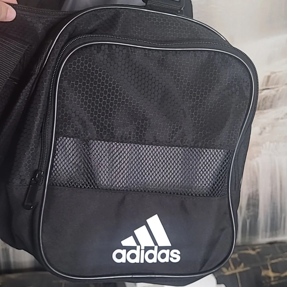 New! Adidas black sporty duffle oversized travel bag